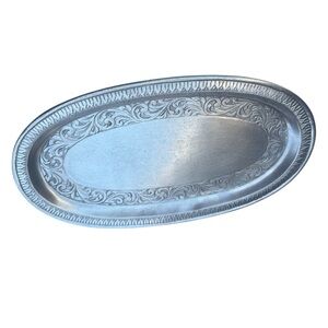 SAN LORENZO TRAY Luxury Bathroom Tray in Tooled Pewter